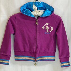 Vintage G-Unit Girl's "50 Cents" Full Zip Hooded Sweatshirt - Red Violet -Size S